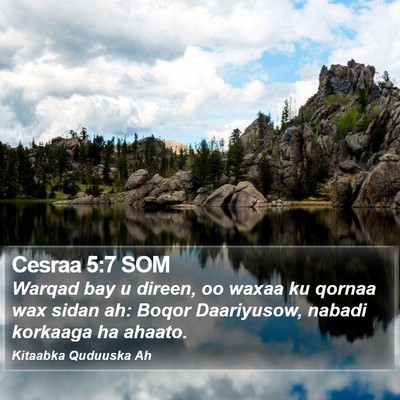 Cesraa 5:7 SOM Bible Verse Image