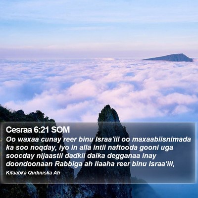 Cesraa 6:21 SOM Bible Verse Image