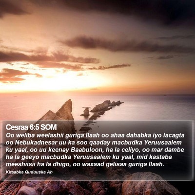 Cesraa 6:5 SOM Bible Verse Image