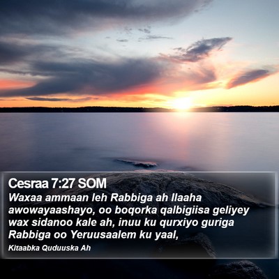 Cesraa 7:27 SOM Bible Verse Image