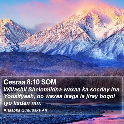 Cesraa 8:10 SOM Bible Verse Image