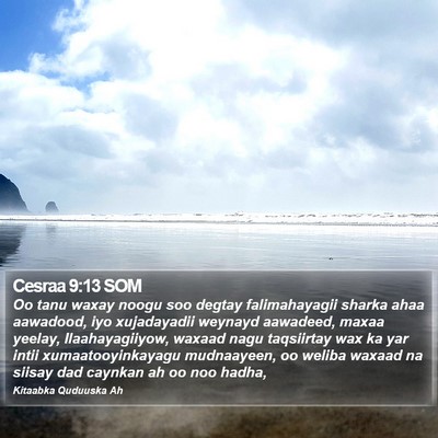Cesraa 9:13 SOM Bible Verse Image