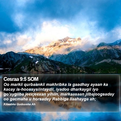 Cesraa 9:5 SOM Bible Verse Image