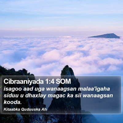 Cibraaniyada 1:4 SOM Bible Verse Image