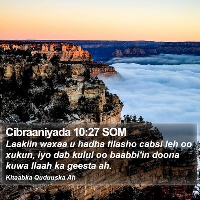 Cibraaniyada 10:27 SOM Bible Verse Image