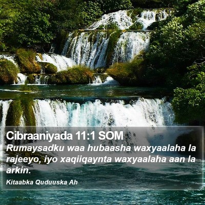 Cibraaniyada 11:1 SOM Bible Verse Image