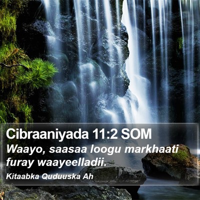 Cibraaniyada 11:2 SOM Bible Verse Image