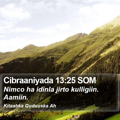 Cibraaniyada 13:25 SOM Bible Verse Image