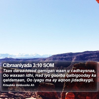 Cibraaniyada 3:10 SOM Bible Verse Image