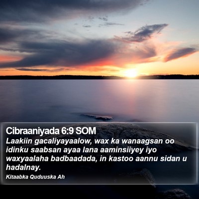 Cibraaniyada 6:9 SOM Bible Verse Image
