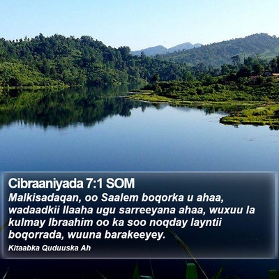 Cibraaniyada 7:1 SOM Bible Verse Image