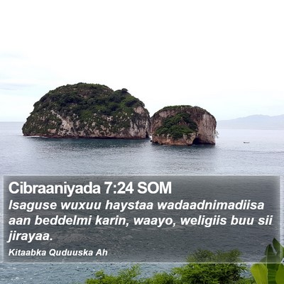 Cibraaniyada 7:24 SOM Bible Verse Image