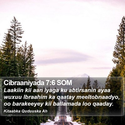 Cibraaniyada 7:6 SOM Bible Verse Image