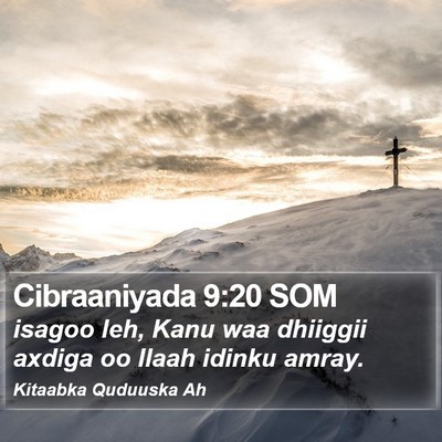Cibraaniyada 9:20 SOM Bible Verse Image