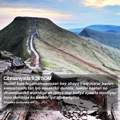 Cibraaniyada 9:26 SOM Bible Verse Image
