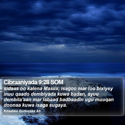 Cibraaniyada 9:28 SOM Bible Verse Image