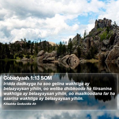 Cobadyaah 1:13 SOM Bible Verse Image