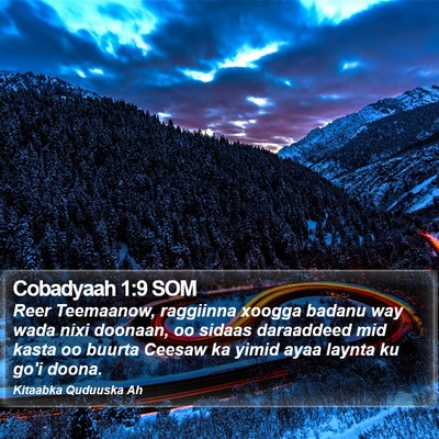 Cobadyaah 1:9 SOM Bible Verse Image