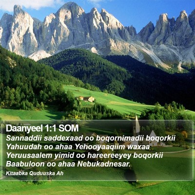 Daanyeel 1:1 SOM Bible Verse Image