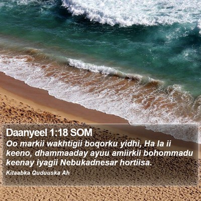 Daanyeel 1:18 SOM Bible Verse Image
