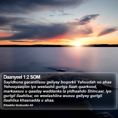 Daanyeel 1:2 SOM Bible Verse Image