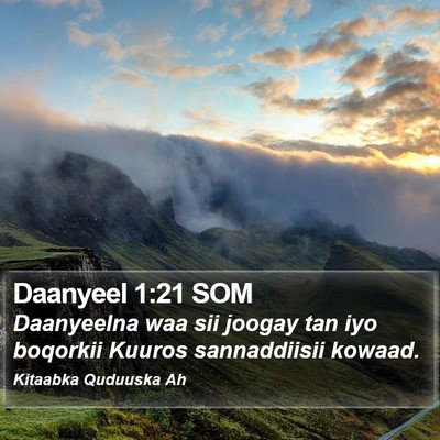 Daanyeel 1:21 SOM Bible Verse Image