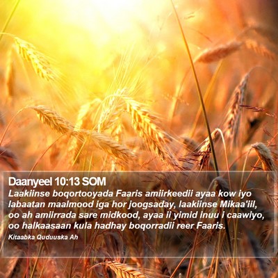 Daanyeel 10:13 SOM Bible Verse Image