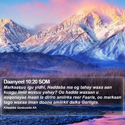 Daanyeel 10:20 SOM Bible Verse Image
