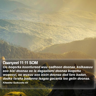 Daanyeel 11:11 SOM Bible Verse Image