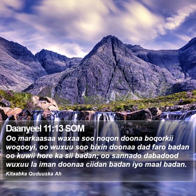 Daanyeel 11:13 SOM Bible Verse Image