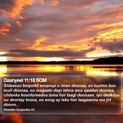Daanyeel 11:15 SOM Bible Verse Image