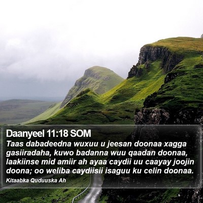Daanyeel 11:18 SOM Bible Verse Image