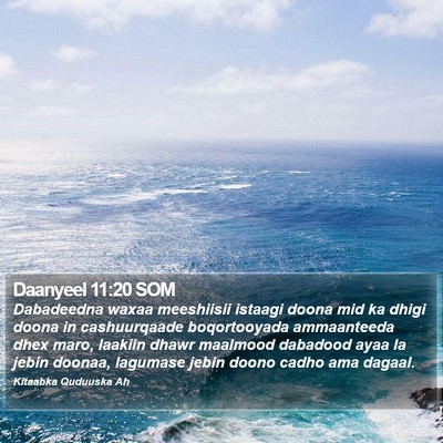 Daanyeel 11:20 SOM Bible Verse Image