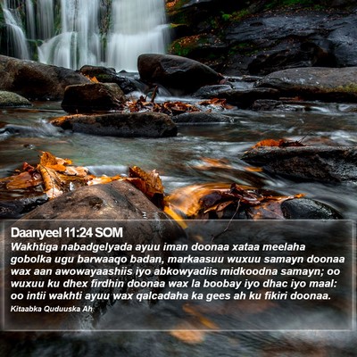 Daanyeel 11:24 SOM Bible Verse Image
