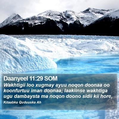 Daanyeel 11:29 SOM Bible Verse Image