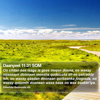 Daanyeel 11:31 SOM Bible Verse Image