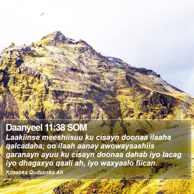 Daanyeel 11:38 SOM Bible Verse Image