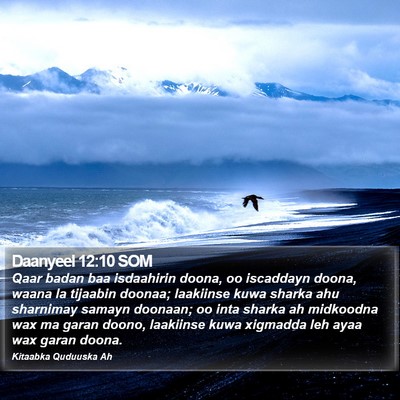 Daanyeel 12:10 SOM Bible Verse Image