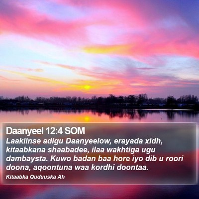 Daanyeel 12:4 SOM Bible Verse Image