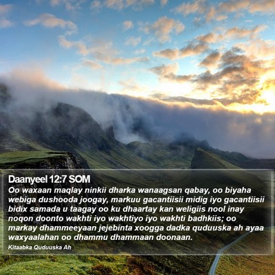 Daanyeel 12:7 SOM Bible Verse Image