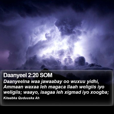 Daanyeel 2:20 SOM Bible Verse Image