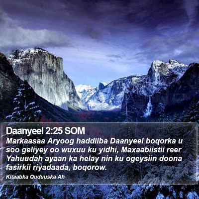 Daanyeel 2:25 SOM Bible Verse Image