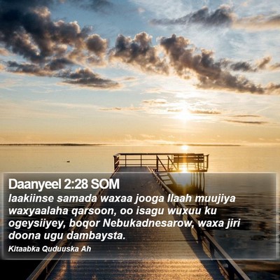 Daanyeel 2:28 SOM Bible Verse Image