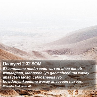Daanyeel 2:32 SOM Bible Verse Image