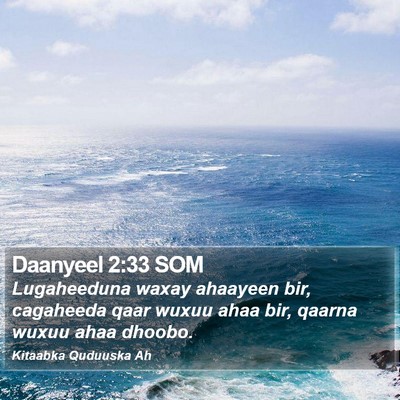 Daanyeel 2:33 SOM Bible Verse Image