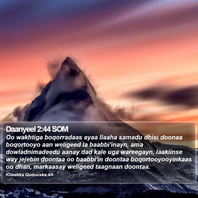 Daanyeel 2:44 SOM Bible Verse Image