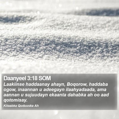 Daanyeel 3:18 SOM Bible Verse Image