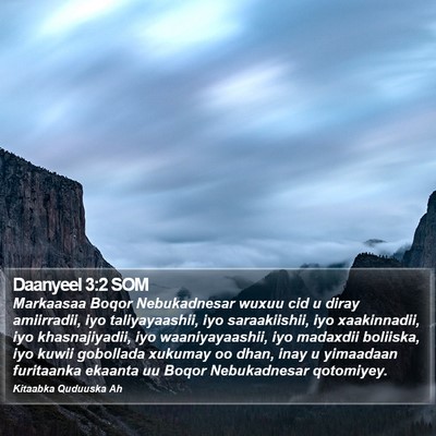 Daanyeel 3:2 SOM Bible Verse Image