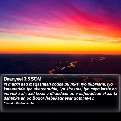 Daanyeel 3:5 SOM Bible Verse Image