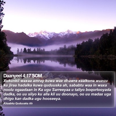 Daanyeel 4:17 SOM Bible Verse Image